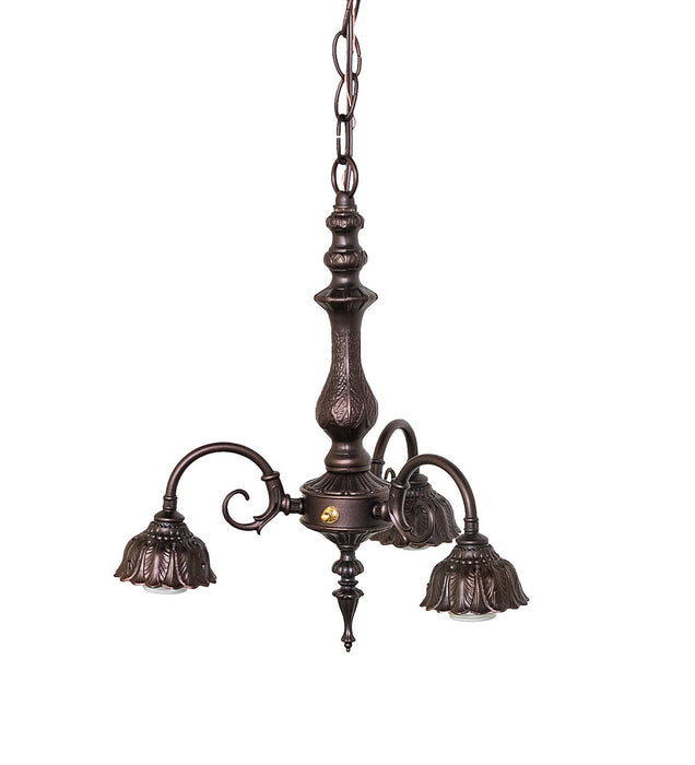 Meyda Tiffany 11617 Three Light Chandelier Hardware, Mahogany Bronze
