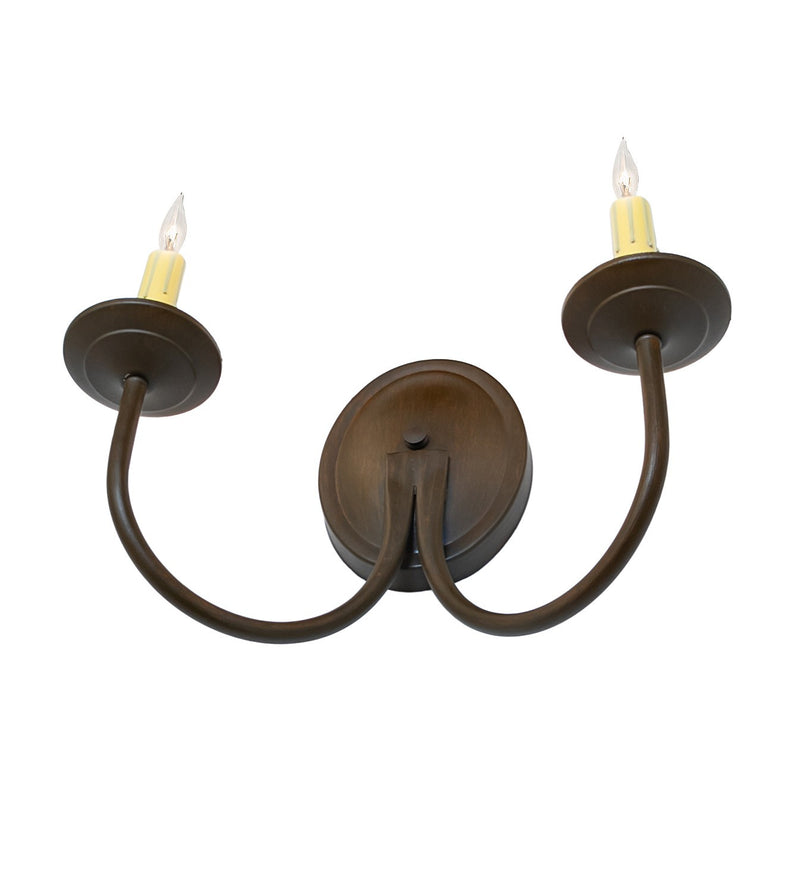Meyda Tiffany 118552 Two Light Wall Sconce, Rustic Iron