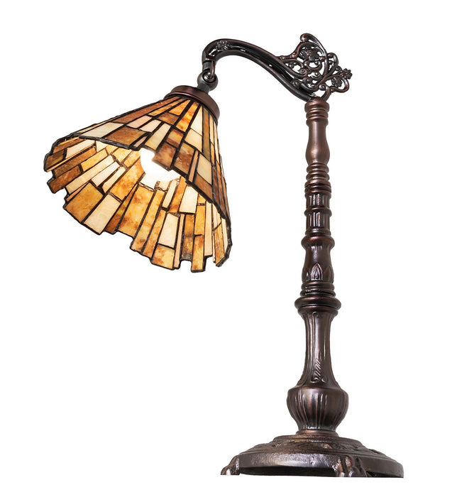 Meyda Tiffany 244785 One Light Table Lamp, Mahogany Bronze