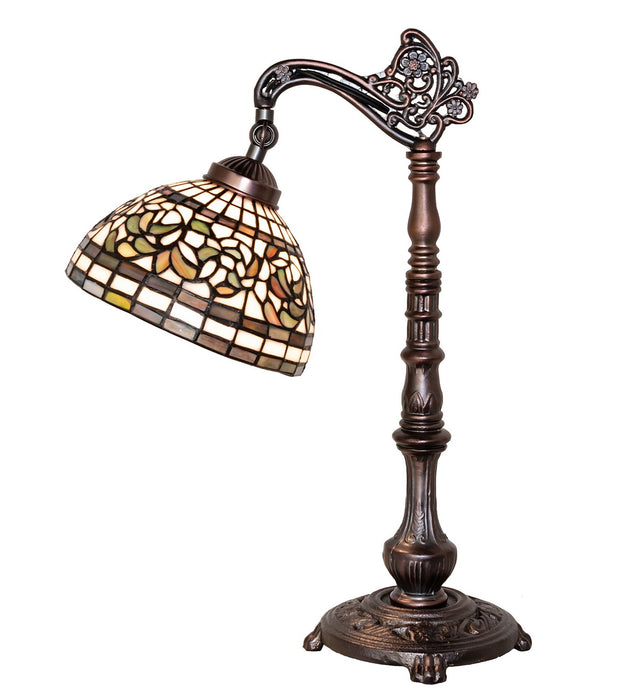 Meyda Tiffany 244789 One Light Table Lamp, Mahogany Bronze