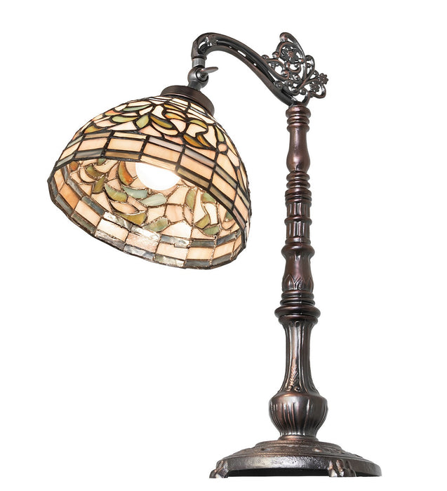 Meyda Tiffany 244792 One Light Table Lamp, Mahogany Bronze