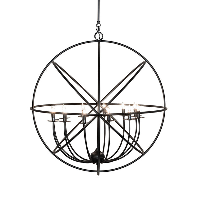 Meyda Tiffany 247246 12 Light Chandelier, Solar Black