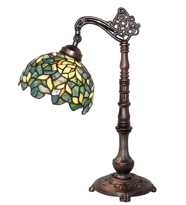 Meyda Tiffany 244783 One Light Table Lamp, Mahogany Bronze