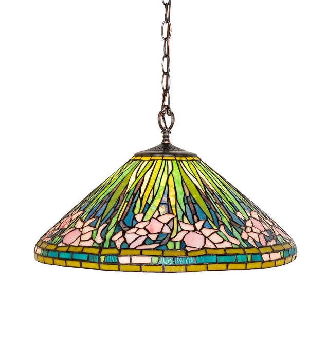 Meyda Tiffany 248353 One Light Pendant, Mahogany Bronze