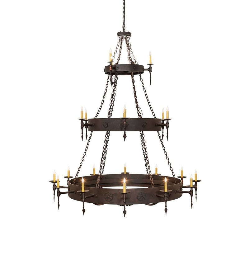 Meyda Tiffany 248627 24 Light Chandelier, Copper Rust
