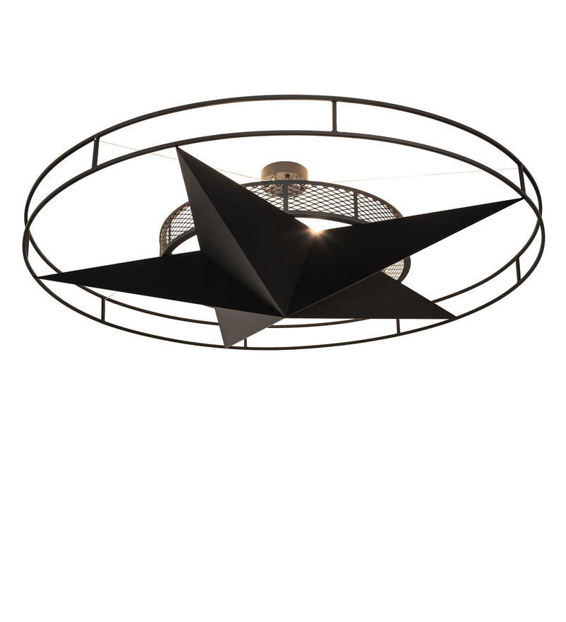 Meyda Tiffany 249900 Six Light Semi-Flushmount, Solar Black