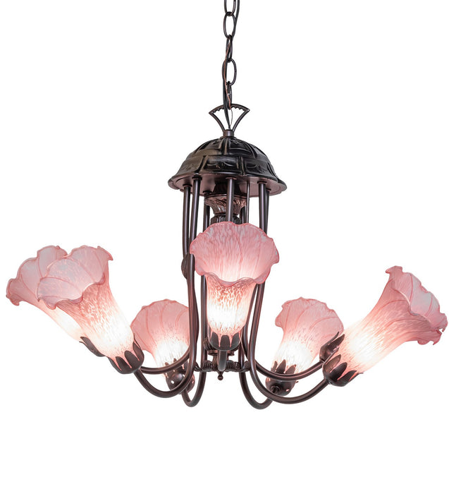 Meyda Tiffany 251576 Seven Light Chandelier, Mahogany Bronze