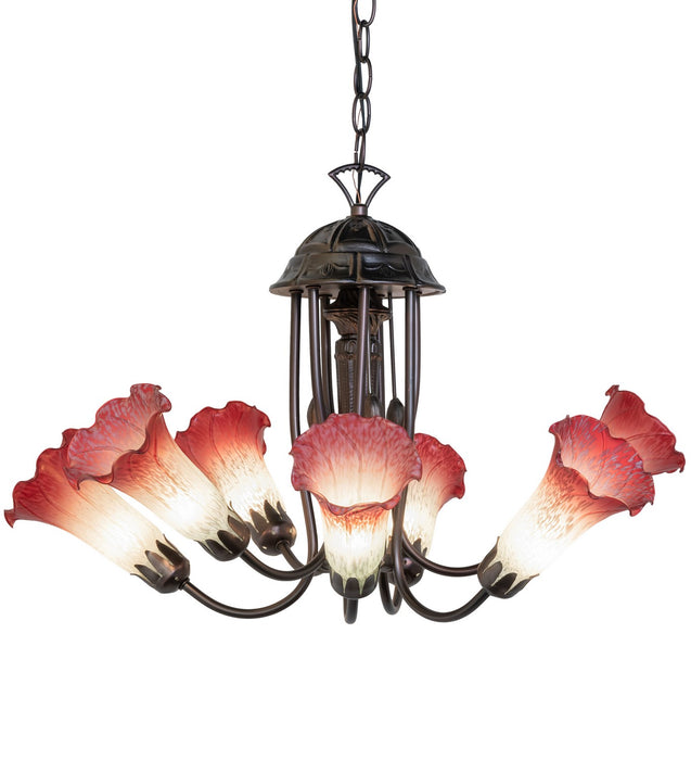 Meyda Tiffany 251577 Seven Light Chandelier, Mahogany Bronze