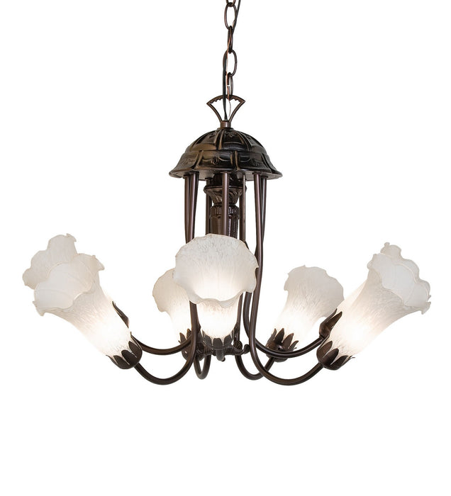 Meyda Tiffany 251580 Seven Light Chandelier, Mahogany Bronze