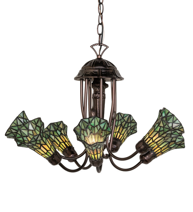 Meyda Tiffany 251593 Seven Light Chandelier, Mahogany Bronze
