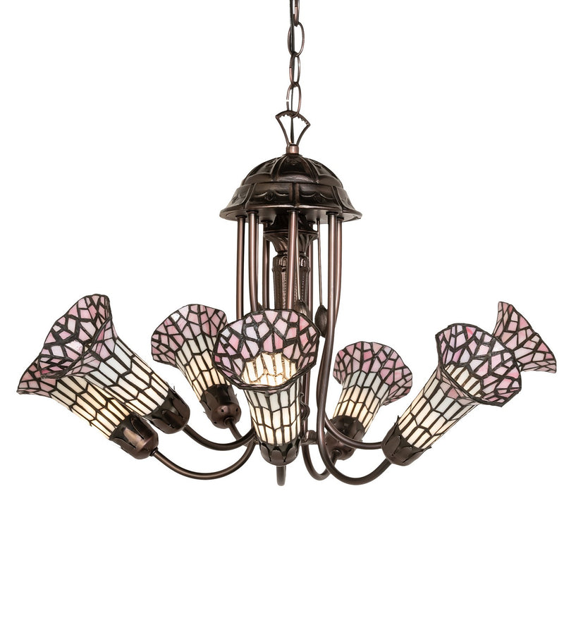 Meyda Tiffany 251595 Seven Light Chandelier, Mahogany Bronze