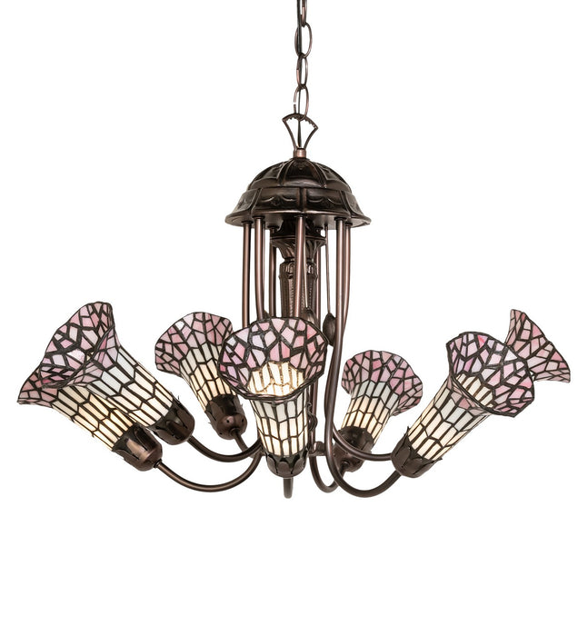Meyda Tiffany 251595 Seven Light Chandelier, Mahogany Bronze