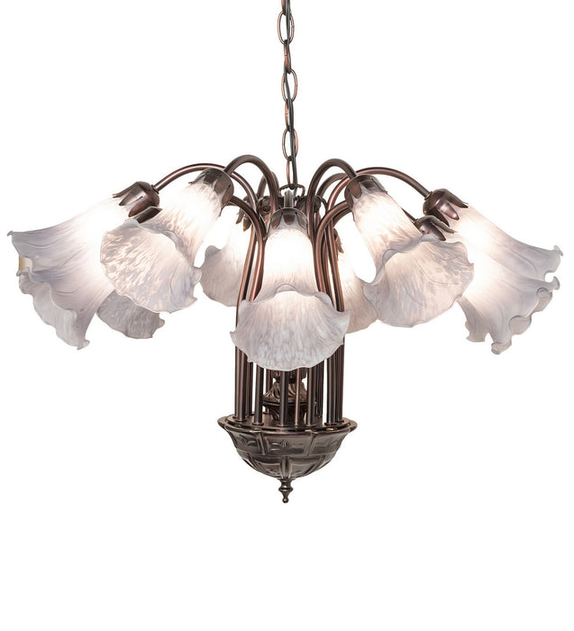 Meyda Tiffany 251601 12 Light Chandelier, Mahogany Bronze