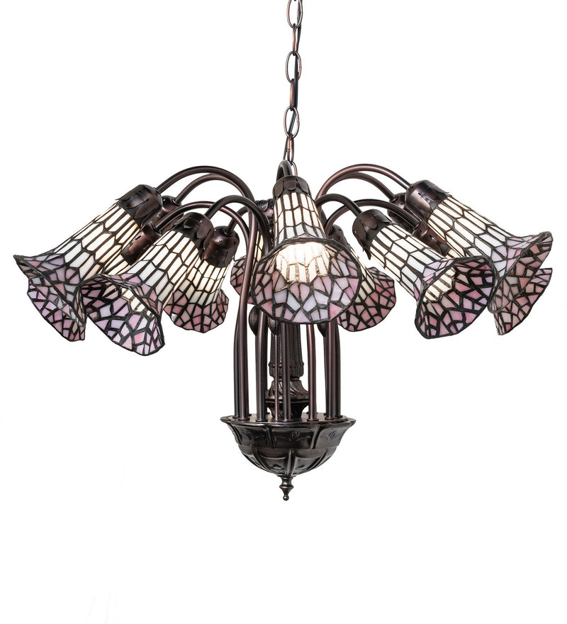Meyda Tiffany 251608 12 Light Chandelier, Mahogany Bronze