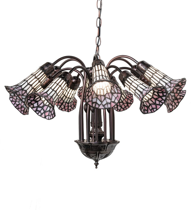 Meyda Tiffany 251608 12 Light Chandelier, Mahogany Bronze