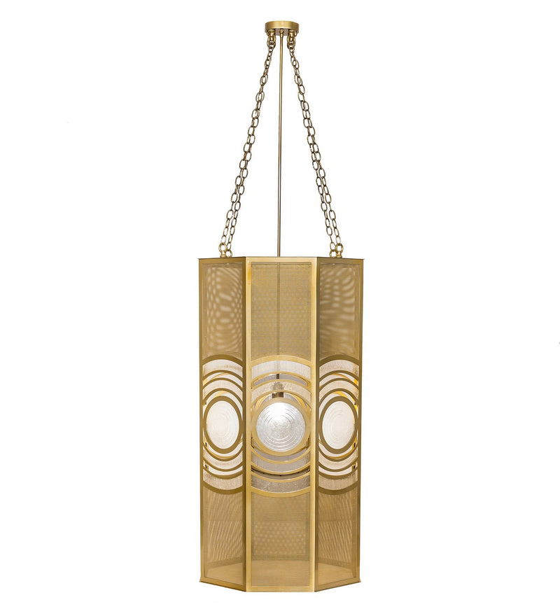 Meyda Tiffany 258068 LED Pendant, Buttered Brass