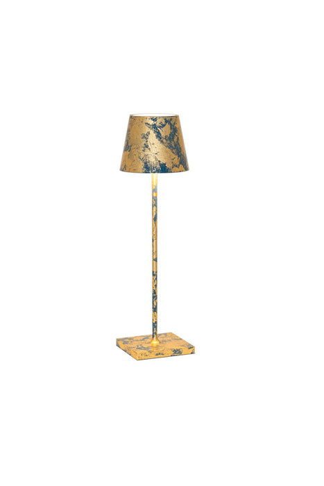 Zafferano LD0340AFO LED Table Lamp, Gold and Blue