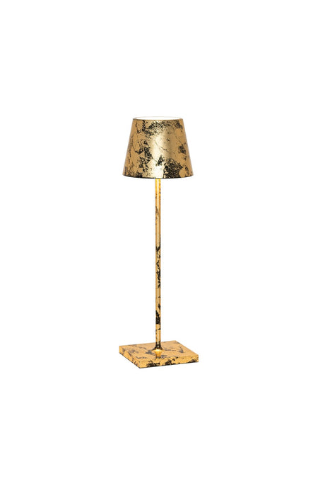 Zafferano LD0340DFO LED Table Lamp, Gold and Black