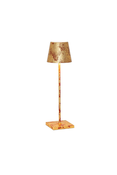 Zafferano LD0340FFO LED Table Lamp, Gold and Red