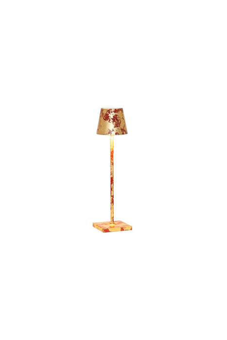 Zafferano LD0490FFO LED Table Lamp, Gold and Red