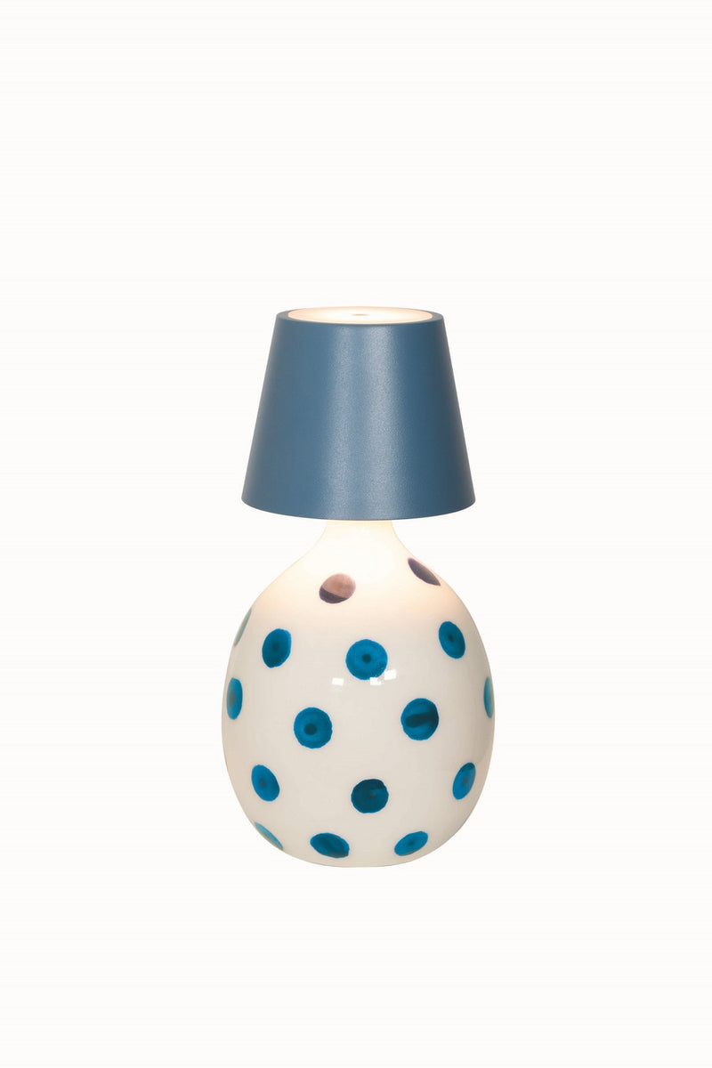 Zafferano PUN1501 Bottle, Light Blue Dots