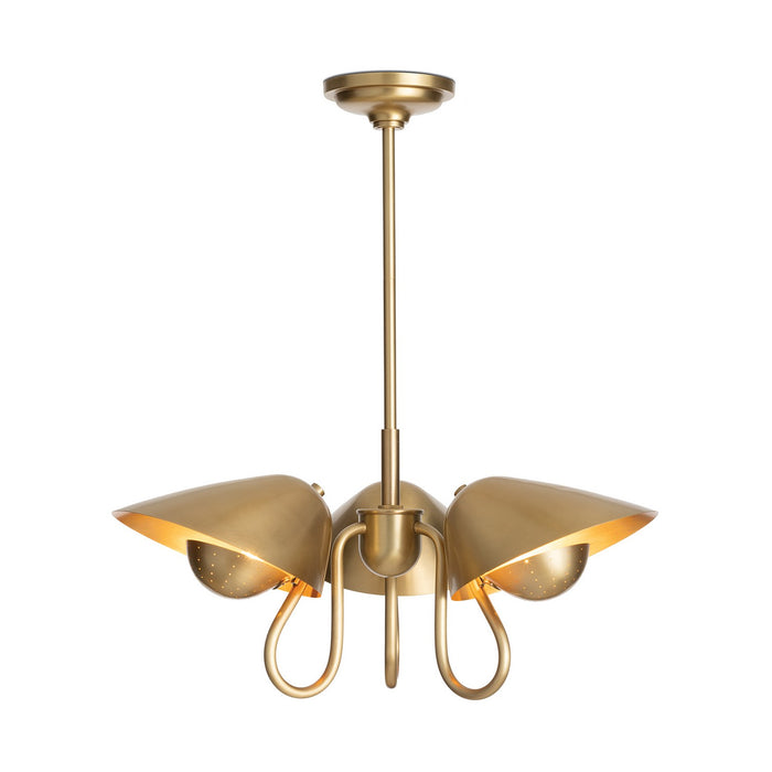 Regina Andrew 16-1463NB Three Light Pendant, Natural Brass