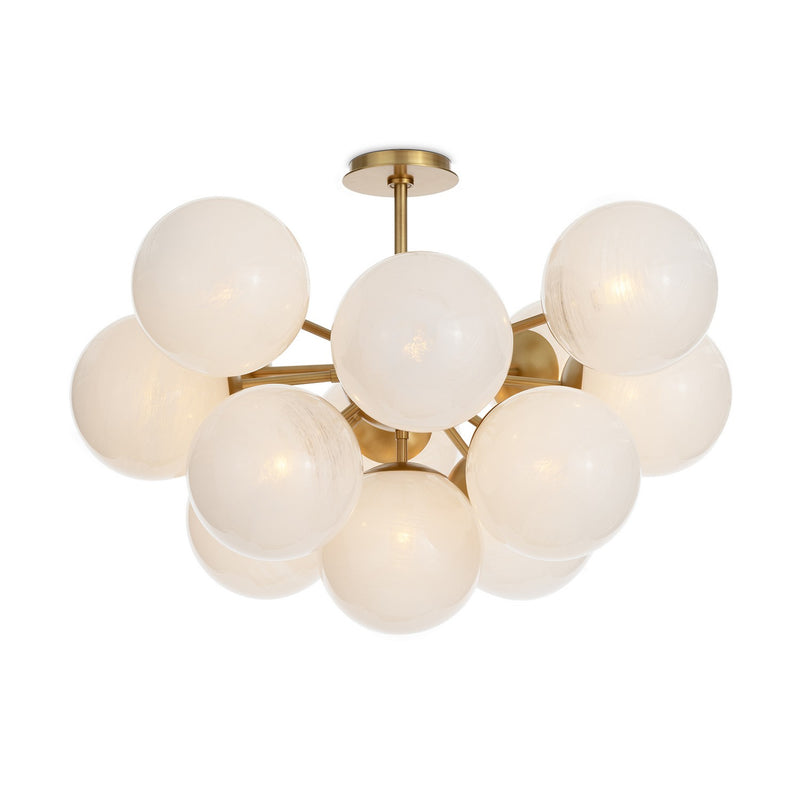 Regina Andrew 16-1475NB-SRL 13 Light Flush Mount, Natural Brass