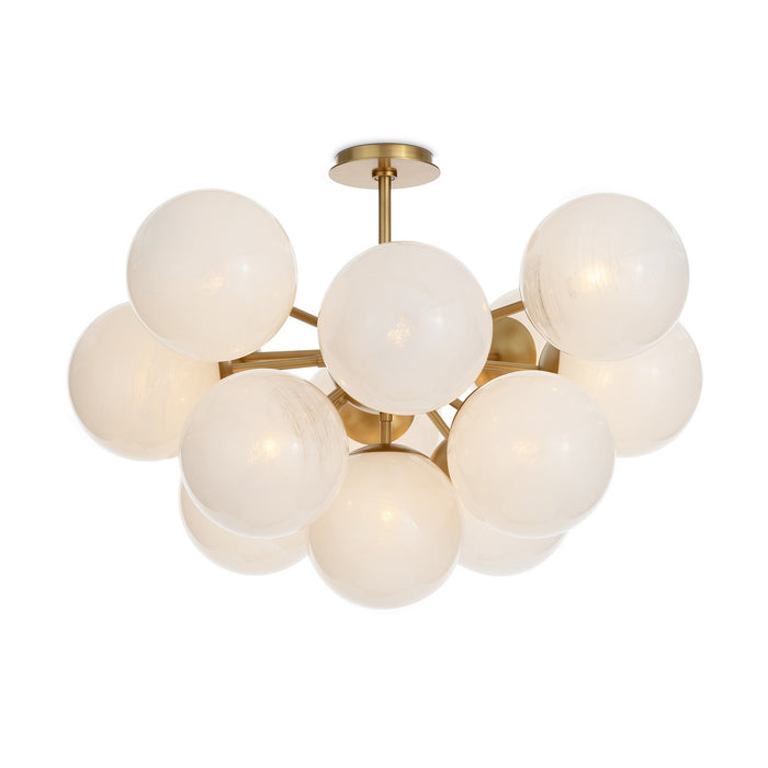Regina Andrew 16-1475NB-SRL 13 Light Flush Mount, Natural Brass