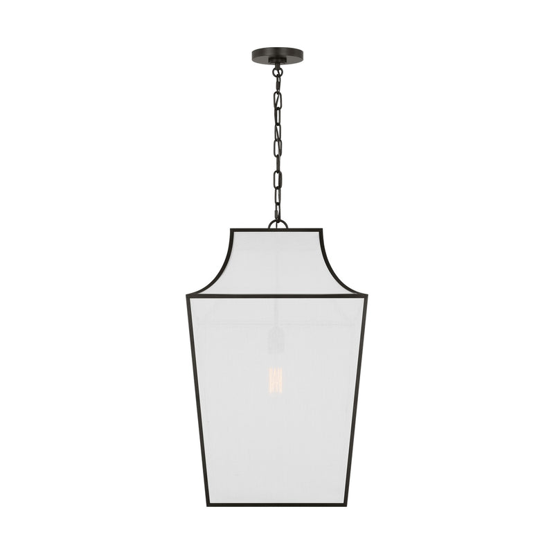 Visual Comfort Studio EP1421AI One Light Pendant, Aged Iron