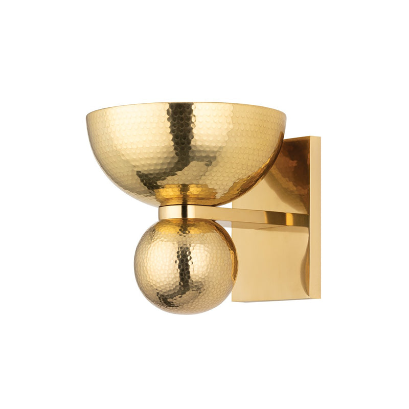 Corbett Lighting 456-01-VB One Light Wall Sconce, Vintage Brass