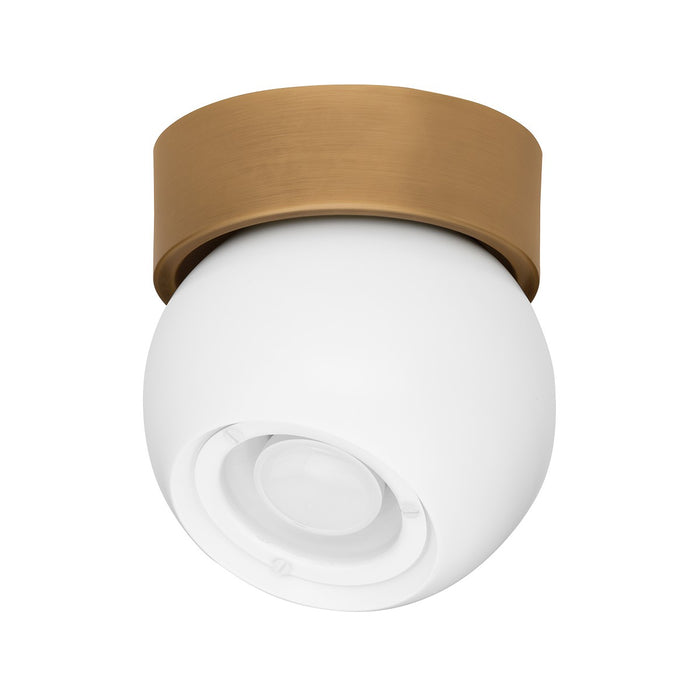 Troy Lighting C1406-PBR/SWH One Light Flush Mount, Patina Brass And Soft White