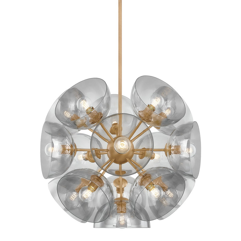 Troy Lighting F1534-PBR 16 Light Chandelier, Patina Brass