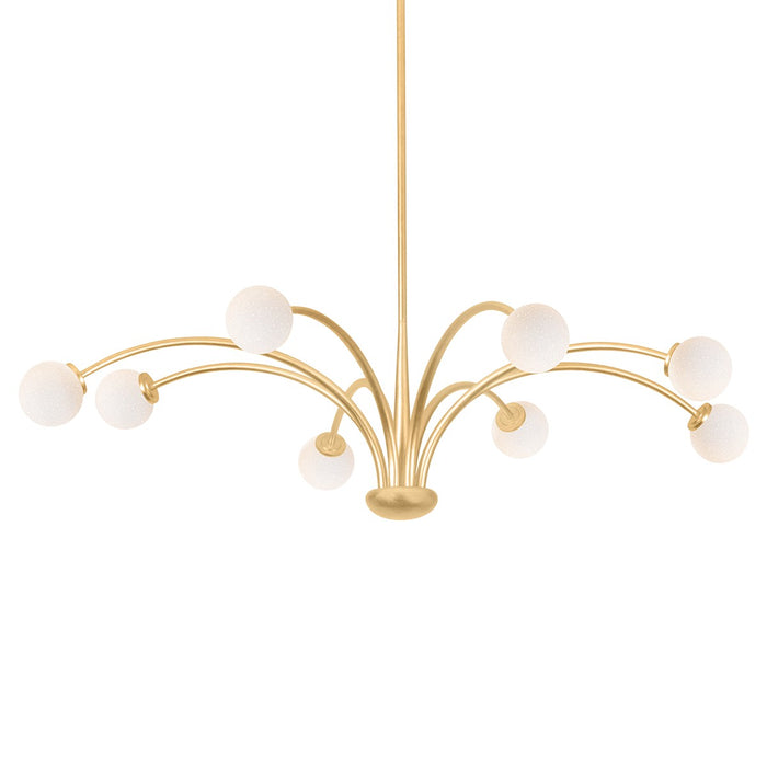 Troy Lighting F2654-VGL Eight Light Chandelier, Vintage Gold Leaf