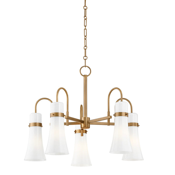 Troy Lighting F3427-PBR Five Light Chandelier, Patina Brass