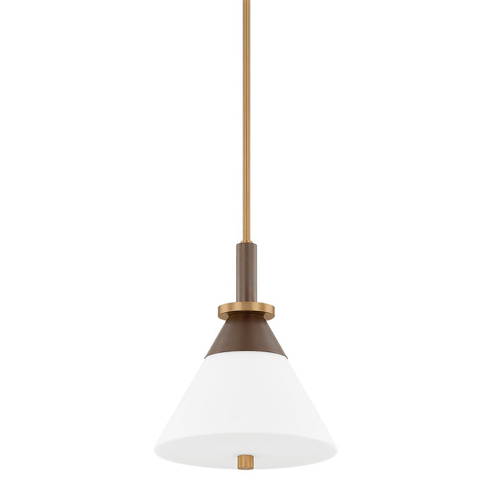 Troy Lighting F4212-PBR/BRZ One Light Pendant, Patina Brass/Bronze