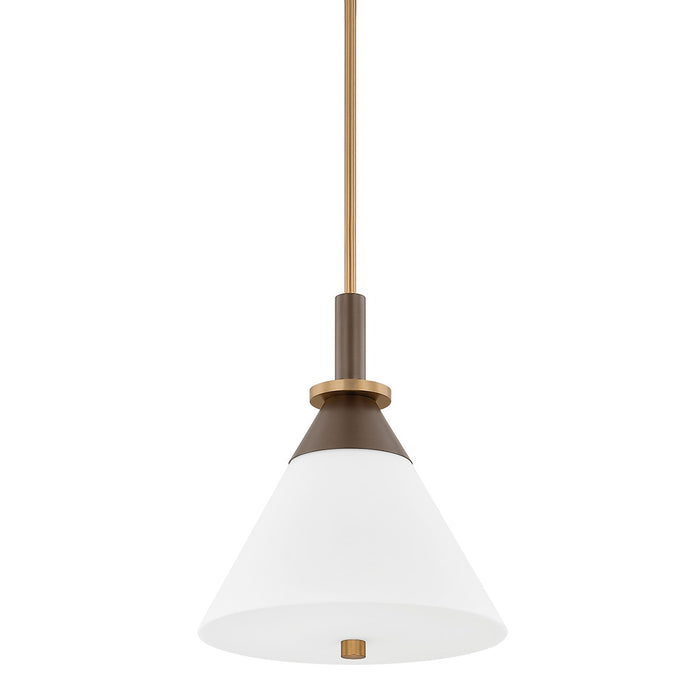 Troy Lighting F4216-PBR/BRZ One Light Pendant, Patina Brass/Bronze