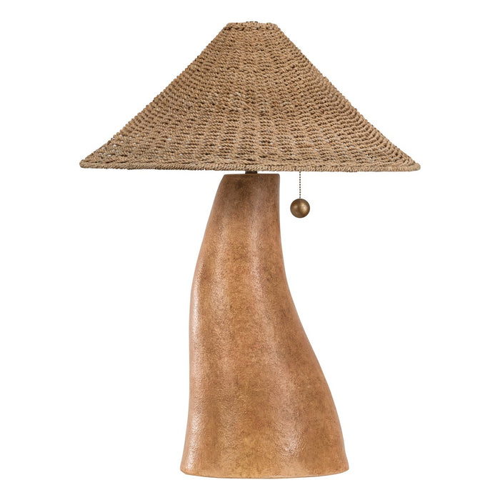 Troy Lighting PTL1128-PBR/CAT One Light Table Lamp, Patina Brass/Ceramic Ancient Terracotta