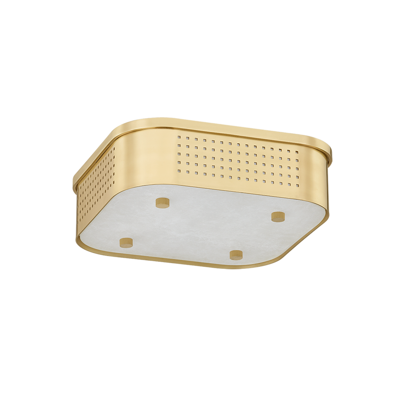 Hudson Valley 4114-AGB LED Flush Mount, Aged Brass