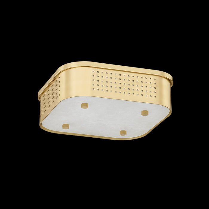 Hudson Valley 4114-AGB LED Flush Mount, Aged Brass