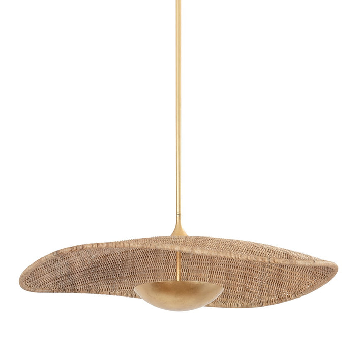 Hudson Valley 4934-VGL LED Pendant, Vintage Gold Leaf
