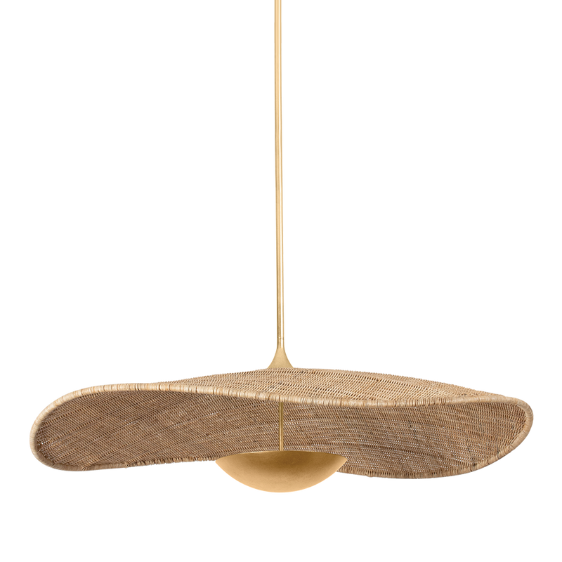 Hudson Valley 4950-VGL LED Pendant, Vintage Gold Leaf