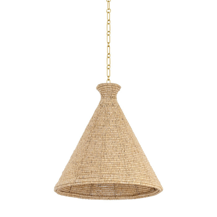 Hudson Valley 5020-VGL One Light Pendant, Vintage Gold Leaf