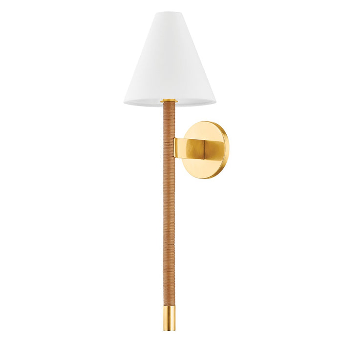 Hudson Valley 6623-AGB One Light Wall Sconce, Aged Brass