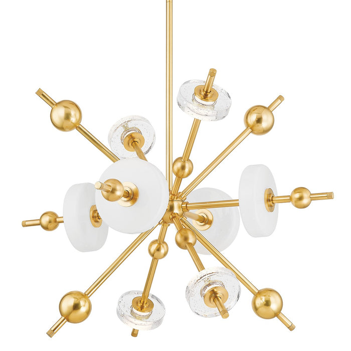 Hudson Valley 8132-AGB LED Chandelier, Aged Brass
