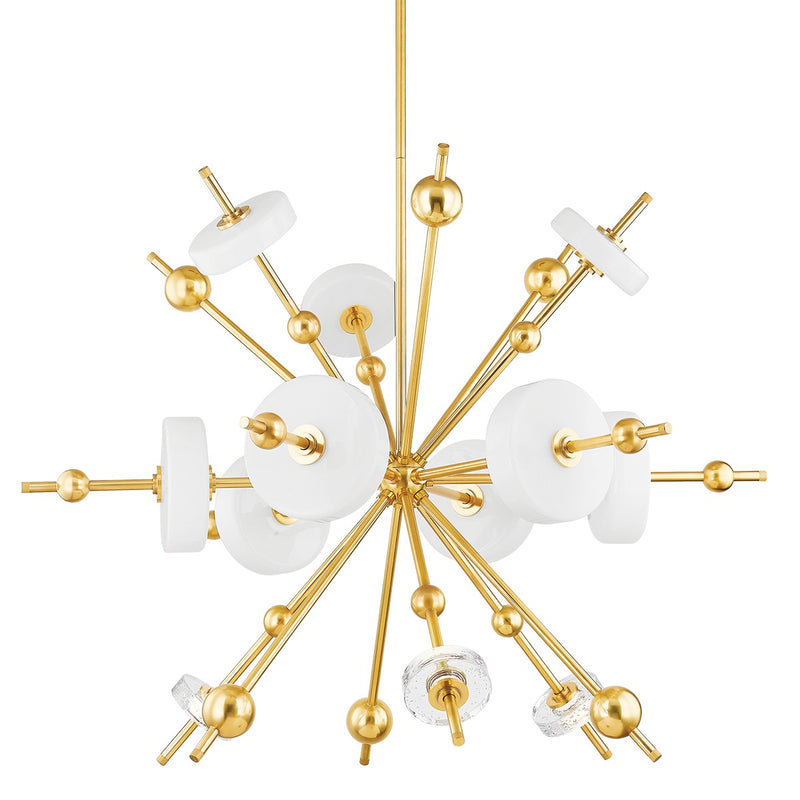 Hudson Valley 8145-AGB LED Chandelier, Aged Brass