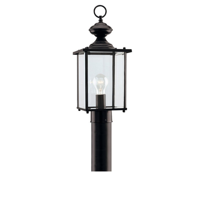 Generation Lighting 8257-12 One Light Outdoor Post Lantern, Black