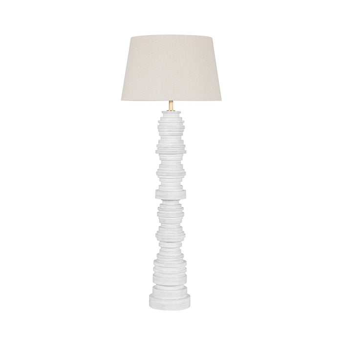 Hudson Valley L3665-AGB/CGI One Light Floor Lamp, Aged Brass/ Ceramic Gloss Ivory