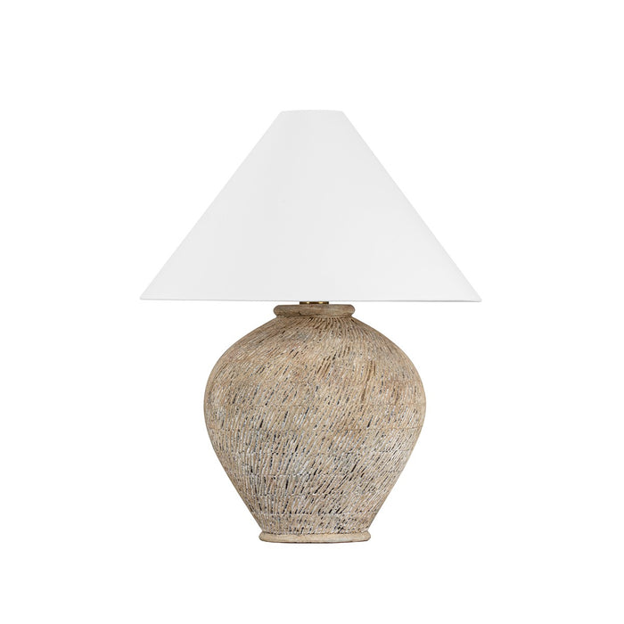 Hudson Valley L5330-AGB/CAX One Light Table Lamp, Aged Brass/Ceramic Ancient Texture