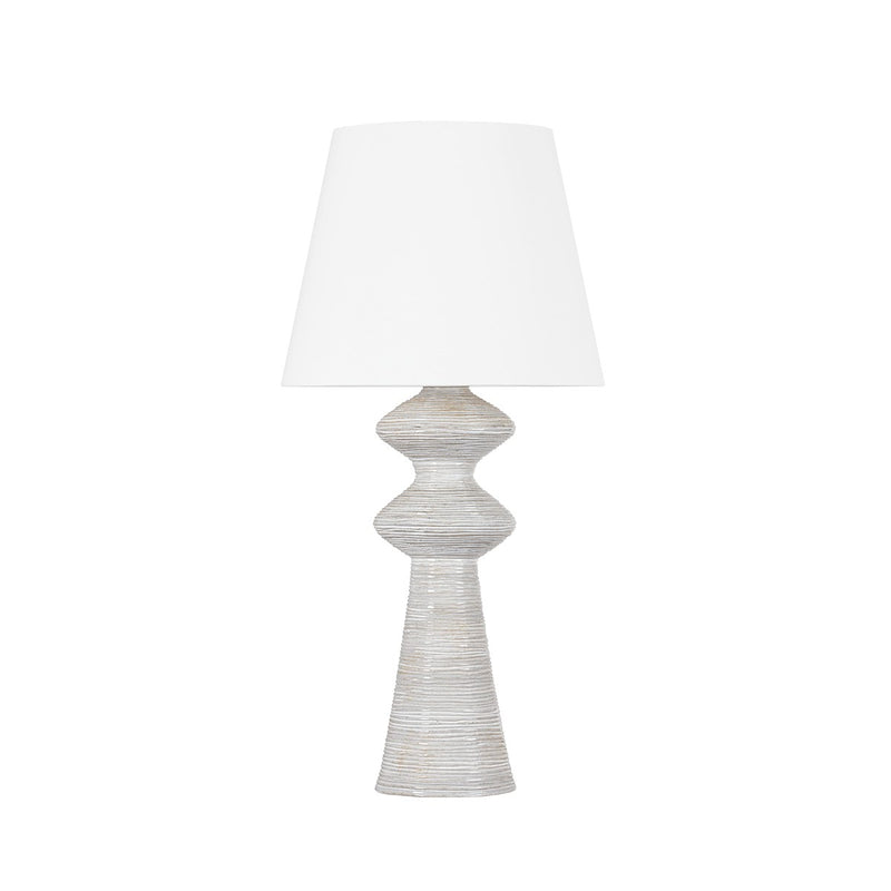 Hudson Valley L5537-AGB/CNB One Light Table Lamp, Aged Brass/Ceramic Snowbank