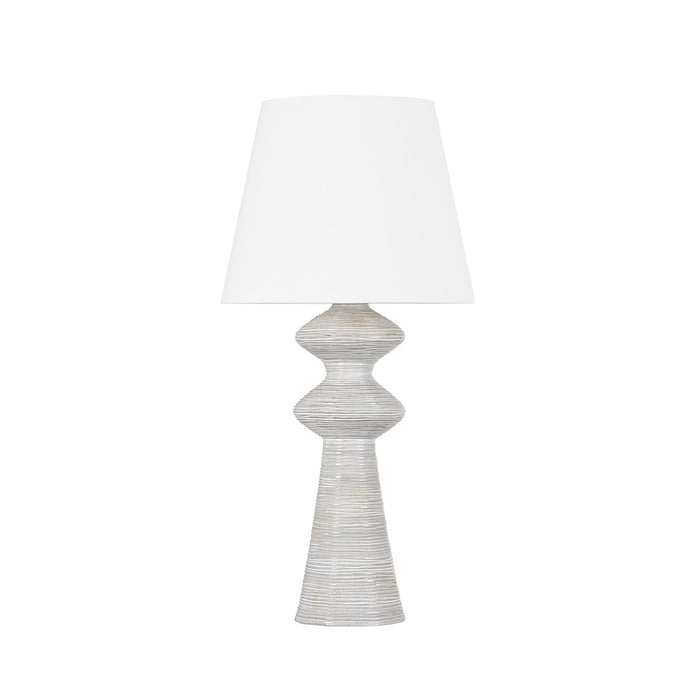 Hudson Valley L5537-AGB/CNB One Light Table Lamp, Aged Brass/Ceramic Snowbank